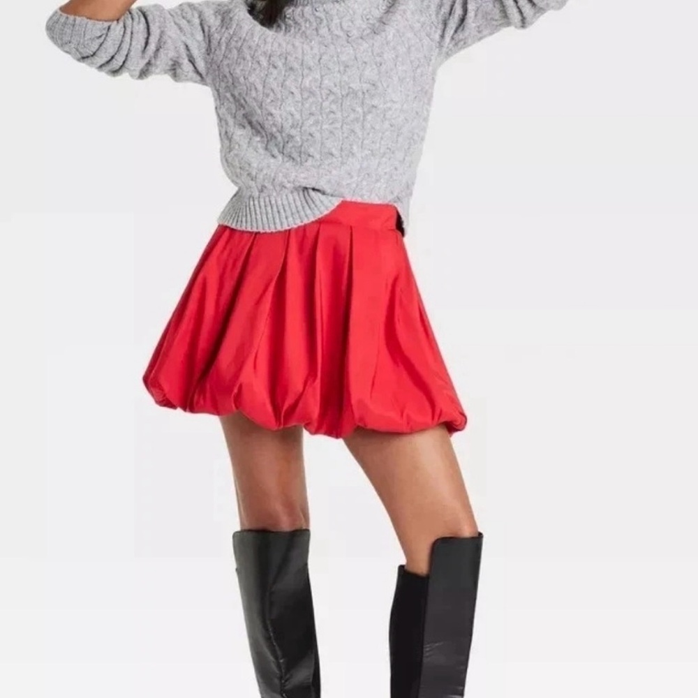 Women’s Red Bubble Mini Skirt - A New Day